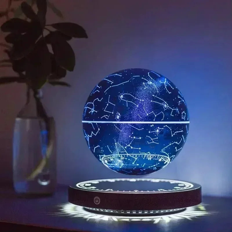 Lâmpada Flutuante de Lua LED com Levitação Magnética | Globo Giratório Automático e Decoração Moderna para Casa