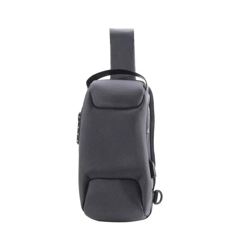 Bolsa Crossbody Masculina Antifurto com USB | Bolsa de Ombro Impermeável em Oxford para Viagens Curtas e Mochila de Peito Multifuncional