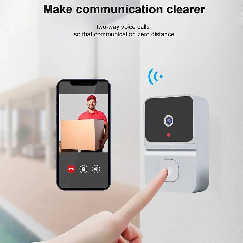 Campainha Wireless Wi-Fi com Câmera HD, Visão Noturna, Intercomunicador e Monitoramento Residencial Via Celular